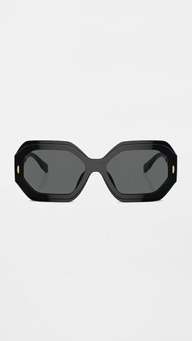 Tory Burch TY 7192U 170987 Black Plastic Geometric Sunglasses Grey Lens in Saudi Arabia
