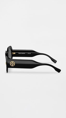 Tory Burch TY 7192U 170987 Black Plastic Geometric Sunglasses Grey Lens in Saudi Arabia