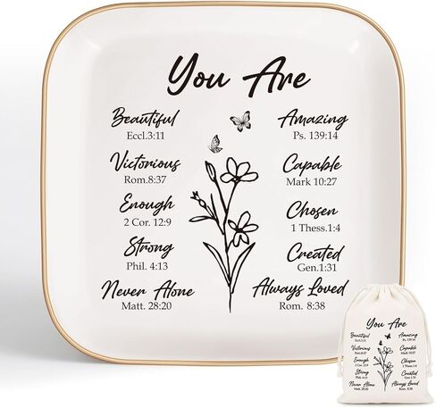 Gifts for Christian Women - Jewelry Tray，Confirmation Gifts for Teen Girls，bible verse gift，Religious Gifts for Women，Mother's Day Gifts in Saudi Arabia
