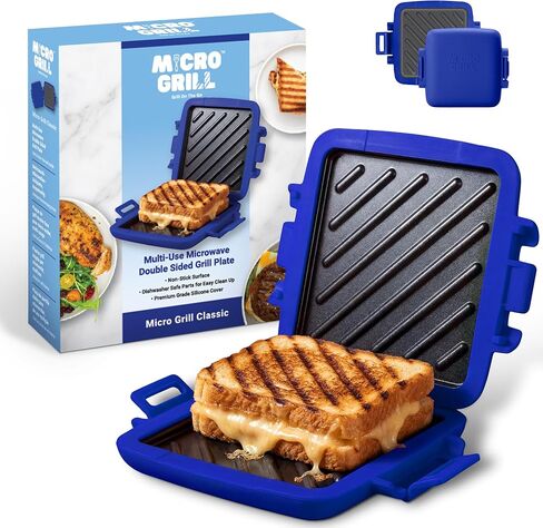| Microwave Sandwich Maker - Grilled Cheese Sandwich Maker - Munchy - Toastie Maker- Panini Press - Travel Sandwich Maker (Blue) in Saudi Arabia