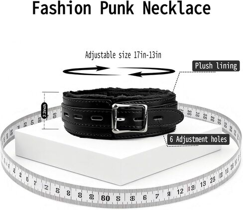 Pu leather choker collar with leash and Lock adjustable size for women pink in Saudi Arabia
