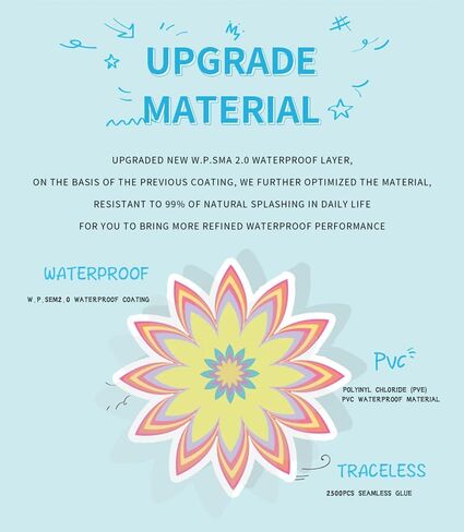 110 Pcs Flower Stickers, Vinyl Waterproof Flower Stickers for Water Bottles, Laptop, Notebook, Scrapbook, Luggage, Cell Phone, Helmet, Party Favors in Saudi Arabia