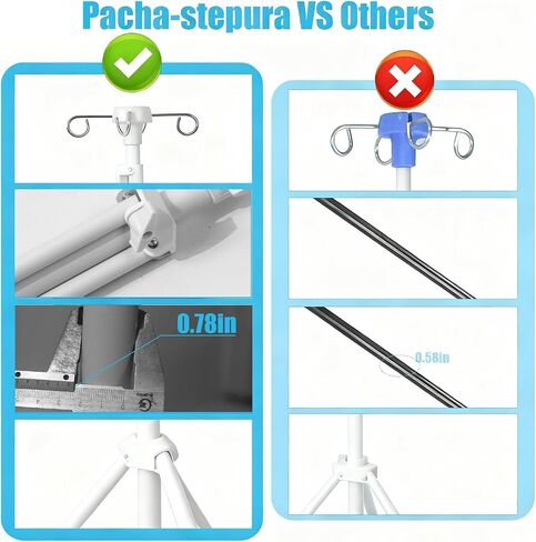 IV Pole Portable for Traveling, Adjustable IV Stand with Hooks (Black) in Saudi Arabia