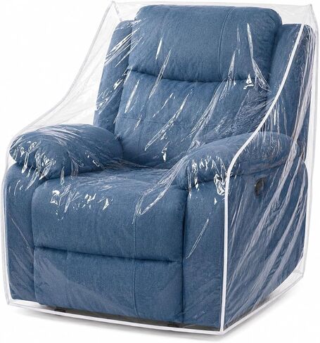 Thick Plastic Chair Covers Heavy Duty Plastic Recliner Cover Anti Cat Dog Scratches,Dust, Dirt, Spill, Paws Clear Vinyl Waterproof Sofa/Couch Covers for Storage and Moving (Armchair-1 Pack) in Saudi Arabia
