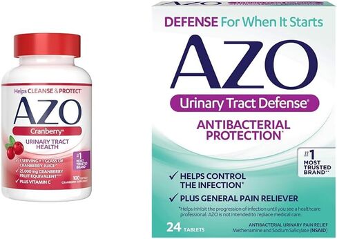 AZO Cranberry Supplement, Made with Concentrated Whole Fruit Cranberry Powder to Help Cleanse and Protect the Urinary Tract*, Sugar Free Cranberry Pills, Non-GMO, 100 Softgels in Saudi Arabia