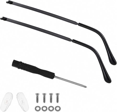 FOMIYES Metal Eyeglasses Replacement Arms, Replacement Temple Legs for Glasses Repair, for Eyewear Restoration Easy to Install Durable Non-slip Design Brown Color in Saudi Arabia