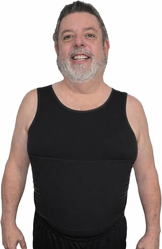 The Natural Posture Men's Ultra Slimming Shirt - Sleeveless Chest and Tummy Control Undershirt in Kuwait
