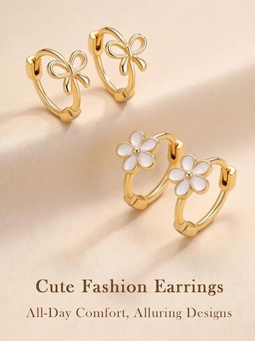 Hypoallergenic Earrings for Girls Surgical Stainless Steel Kids Jewelry for Teens Women Toddler Cute Screw Back Earring Sets in Kuwait