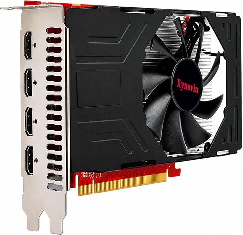 بطاقة رسومات Radeon RX560 4G، مع 6 بطاقة رسومات شاشة HDMI، ووحدة معالجة الرسومات للكمبيوتر الشخصي GDDR5 128 بت DirectX 12 PCI Express X16 3.0، وبطاقات فيديو DisplayPort منخفضة المستوى (AMD RX560 4G 4HDMI) in Kuwait