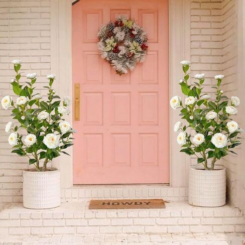 2 Pcs Artificial Bunny Topiary, 3 ft Bunny Shaped Topiary Trees, Faux Boxwood Topiary Bunny with Planter Pots for Indoor Outdoor Home Porch Decor in Saudi Arabia