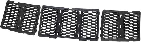 إدراج 3pcs Honeycomb Grill متوافق مع Jeep Grand Cherokee 2014-2016 (أسود) in Kuwait