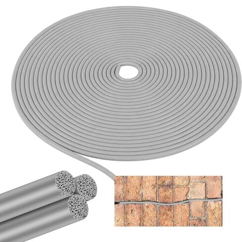 Backer Rod 1/4 Inch, 26 FT Rubber Foam Caulk Saver Concrete Expansion Joint Filler Weather Strip Seal for Gaps and Joints Gray (Gray-26FT) in Saudi Arabia