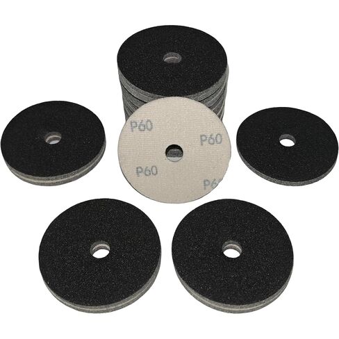 4 Inch Sandpaper,Silicon Carbide Sanding disc,SiC Wet Dry Sanding Disc, Hook and Loop Abrasive Paper,Velour Sanding Disk (100pcs 60 Grit) in Saudi Arabia