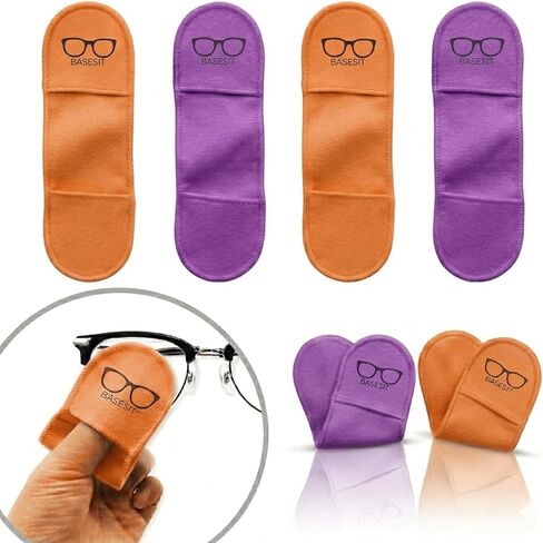 Eyeglass Cleaning Cloth, 4 Pack, Eyeglass Cleaning Wipes, Lens Wipes for Eyeglasses, Eye Glasses Cleaner Wipes, Eye Glass Clean Cloths, Eye Glasses Cleaner Cloth (Rose/Green) in Saudi Arabia