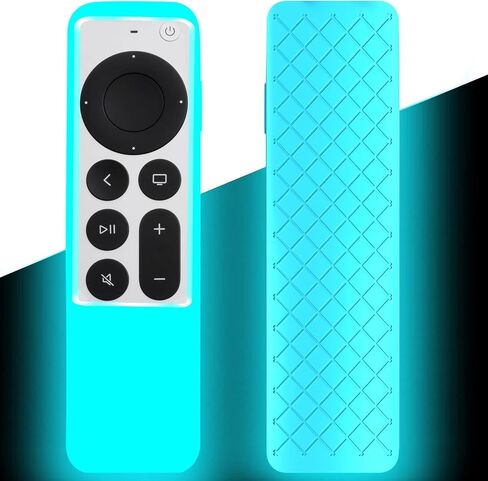 Case for Siri Remote 2021, Silicone Cover Compatible with Apple TV 4K / HD Remote Control, Latest Model 6th Generation Remote Controller Holder Skin Sleeve Glow in The Dark Green in Saudi Arabia