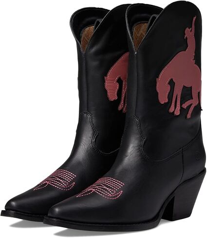 Dingo Womens Let 'Er Buck Snip Toe Casual Boots Ankle Mid Heel 2-3" - White in Saudi Arabia