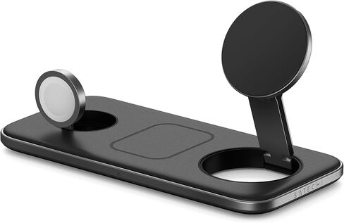 Satechi Qi2 Trio Wireless Charging Pad, 3 in 1 Wireless Charging Station, Qi2 15W Fast Wireless Charger for iPhone 16/15/14/13/12, AirPods and Apple Watch in Saudi Arabia