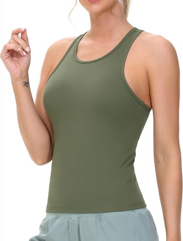 THE GYM PEOPLE Racerback Workout Tank Tops for Women Slim Fit Sleeveless Basic Athletic Running Yoga Shirts in Saudi Arabia
