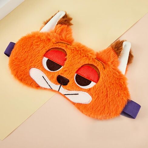 Cute Cartoon Eye Masks for Sleep, Soft Plush Animal Blindfold, Funny Travel Eye Cover for Women Girls Home Travel Daily Use (Gray) in Saudi Arabia