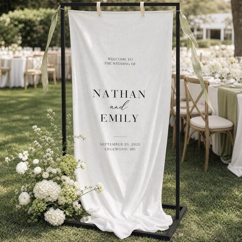 Elegant Wedding Welcome Sign Stand – Sturdy Welcome to Our Wedding Sign Holder for Seating Charts & Event Decor - A Beautiful Black Metal Easel to Welcome Guests & Celebrate Your Love in Saudi Arabia