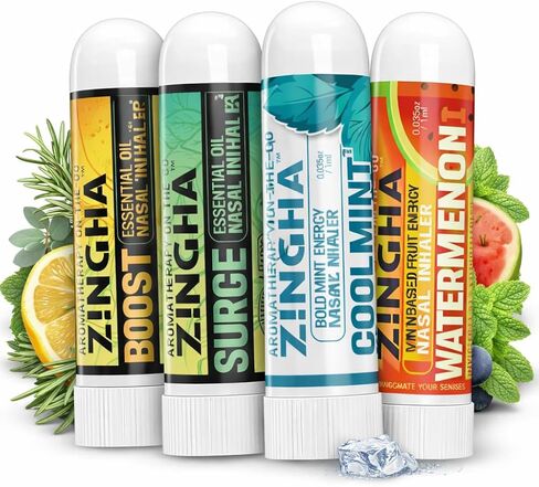 Natural Aromatherapy Nasal Stick Boost Focus & Enhance Breathing | Portable Sinus Relief & Relaxation Nasal Inhaler Stick | Essential Oil Blend for Stress and Congestion (4PK ESSENTIAL OIL MIX) in Saudi Arabia
