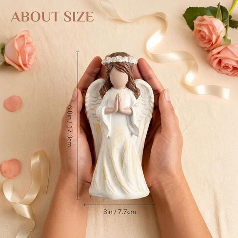 Praying Angel Figurines Statue: Baptism Confirmation First Communion Gifts for Teen Girls Women Christian Catholic Guardian Angels Prayer Decor in Saudi Arabia