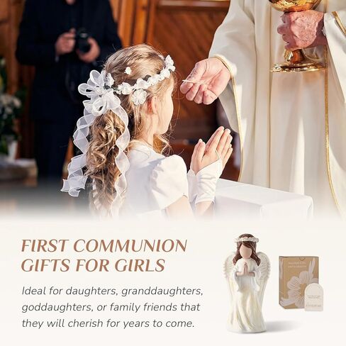 Praying Angel Figurines Statue: Baptism Confirmation First Communion Gifts for Teen Girls Women Christian Catholic Guardian Angels Prayer Decor in Saudi Arabia