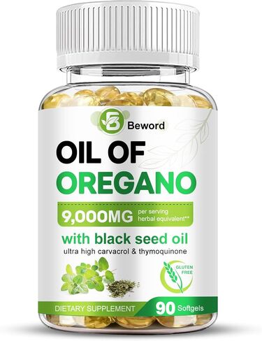 Oil of Oregano, 280 Softgel, 2-in-1 Oregano Supplement for Immune Health with High Carvacrol & Thymoquinone, Black Seed Oil | Plant Based, Non-GMO | Antioxidant & Immune Support (1 Pack) in Saudi Arabia
