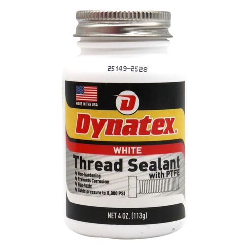 49494 All Purpose Thread Sealant with PTFE, -65 to 300 Degree F, 4 oz Brush Top Bottle, White in Saudi Arabia
