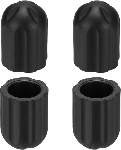PATIKIL 0.55 Inch Chair Feet Replacement, 4 Pack Non-Slip Plastic Outdoor Camping Chair Leg Tips Cap Folding Chair Legs Floor Protectors Fit for 0.55" Chair Feet, Black in Saudi Arabia
