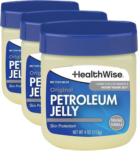 HealthWise Petroleum Jelly | Skin Protectant | Original Formula | Relieves Dry Skin | Protects Minor Cuts, Scraps, Burns | 4 oz. Jar | in Saudi Arabia