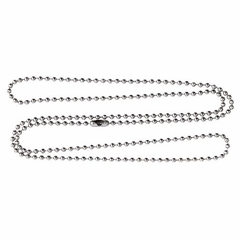 Ball Chain 30 inches Number 3 Aluminum Ball Chain Necklace 100 Count | 2.4 mm in Diameter | Rust and Corrosion Resistant in Saudi Arabia