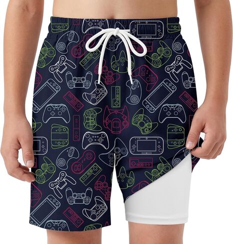 3/1 Pack Boys Swim Trunks UPF 50+ Swim Shorts Kid Board Shorts with Mesh Lining Quick Dry Beachwear Swimsuit in Saudi Arabia