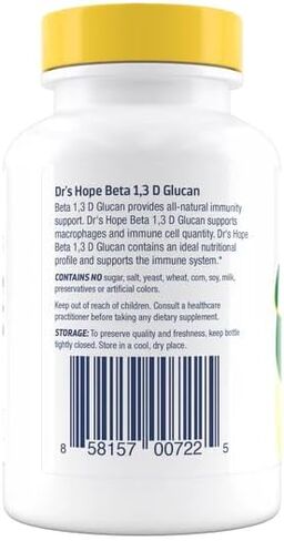 Beta 1،3d Glucan 100mg 60 Capsules ، ملحق دعم المناعة Beta Glucan يعزز مستويات الطاقة الصحية ، وزيادة التمثيل الغذائي ودعم الجهاز المناعي الجيد ، المصنوع في الولايات المتحدة الأمريكية in Kuwait