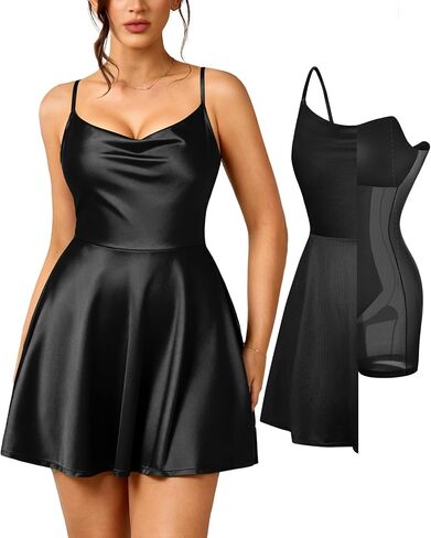 Popilush Party Dresses for Women Corset A-Line Mini Birthday Cocktail Date Night Club Dresses Shapewear Tummy Control Outfits in Kuwait