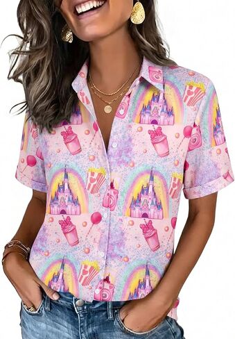 You've Got A Friend in Me Shirt Women Funny Letter Print Button Down Shirts Cute Vacation Short Sleeve Graphic Tees in Kuwait