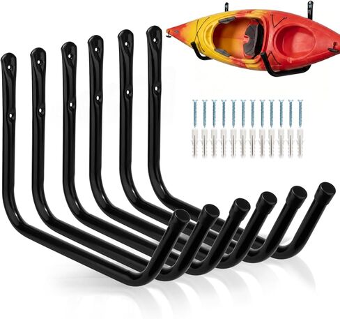 Kayak Storage Utility Rack, Heavy Duty Garage Hangers, Wall Mount or Dock Hanging Hooks for Canoe,Paddle Board,Surfboard,Snow Board,Ladder in Saudi Arabia