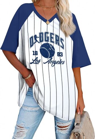 Game Day Baseball Shirts Women Baseball Mesh Clothes Baseball Mom V Neck Lightweight Short Sleeve Tops in Saudi Arabia