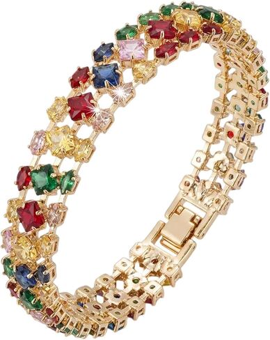 Gold Bracelets for Women Silver Clustered Tennis Bracelet for Women Heart Diamond Cuban Bracelet Fashion Jewelry for Women in Saudi Arabia