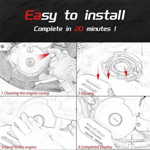 حراس حالة محرك Xitomer/Clutch Ignition Case Savers ، مناسب لـ CRF125F 2014-2025 مع RTV لاصقة (أسود) in Kuwait
