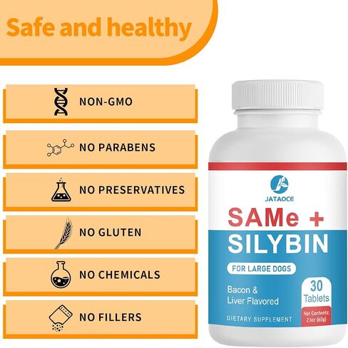 Same and Silybin for Dogs - S-Adenosyl-L-Methionine, Same for Dogs, Liver Supplements for Dogs, Hepatic Supplement for Liver & Brain, Dog Liver Support (Same+Silybin), All Dogs (Under 120 lbs) in Saudi Arabia