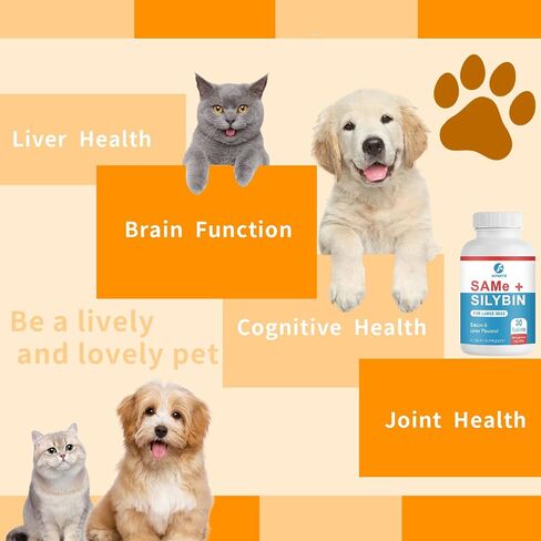 Same and Silybin for Dogs - S-Adenosyl-L-Methionine, Same for Dogs, Liver Supplements for Dogs, Hepatic Supplement for Liver & Brain, Dog Liver Support (Same+Silybin), All Dogs (Under 120 lbs) in Saudi Arabia