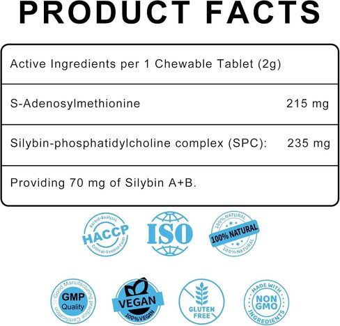 Same and Silybin for Dogs - S-Adenosyl-L-Methionine, Same for Dogs, Liver Supplements for Dogs, Hepatic Supplement for Liver & Brain, Dog Liver Support (Same+Silybin), All Dogs (Under 120 lbs) in Saudi Arabia