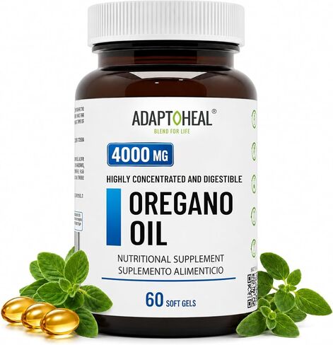 Oregano Oil, 60 Softgel – Immune and Intestinal Support Supplement for Healthy Digestive – Formulated with Extra Virgin Olive Oil – Plant Based, Vegan and Non-GMO in Kuwait