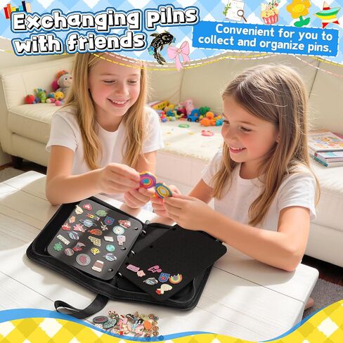 Pin Bag Case for Trading: 6 Page Pink Leather Pins Display Books Holder for Enamel Pins Sports Lapel Collector - Portable Pin Storage Zipper Organizer for Travel Exhibition in Saudi Arabia