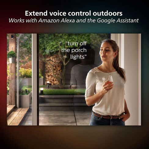 Philips Hue Lily Outdoor Smart LED Spotlight - White & Color Ambiance - Low Voltage Landscape Lighting - 1 Pack - Requires Bridge and Power Supply - Control with App and Voice - Weatherproof in Saudi Arabia