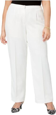 Kasper Women's Plus Size Stretch Crepe Pant, Vanilla ICE in Saudi Arabia
