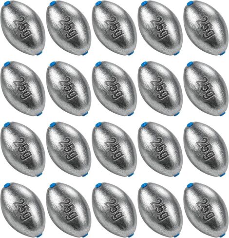 Egg Sinkers Fishing Weights 3/16-10oz, Oval Lead Fishing Weights Sinkers Bass Fishing Casting Egg Sinkers Saltwater Freshwater Tackle in Saudi Arabia