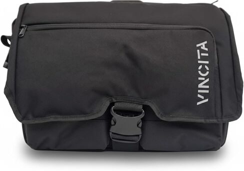 Vincita Birch Front Bag 2.0 for Brompton Folding Bicycle - 24 L with Removable Front Carrier Frame for Brompton Bicycle, Rain Cover and Should Straps - Brompton Bike Accessories for Rider (Black) in Saudi Arabia