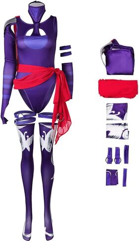Psylocke Cosplay Costume Superhero Sai Full Set Adult Women Jumpsuit Halloween Carnival Party Suit in Saudi Arabia